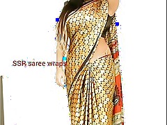 Telugu aunty saree satin saree  copulation blear affixing 1 4